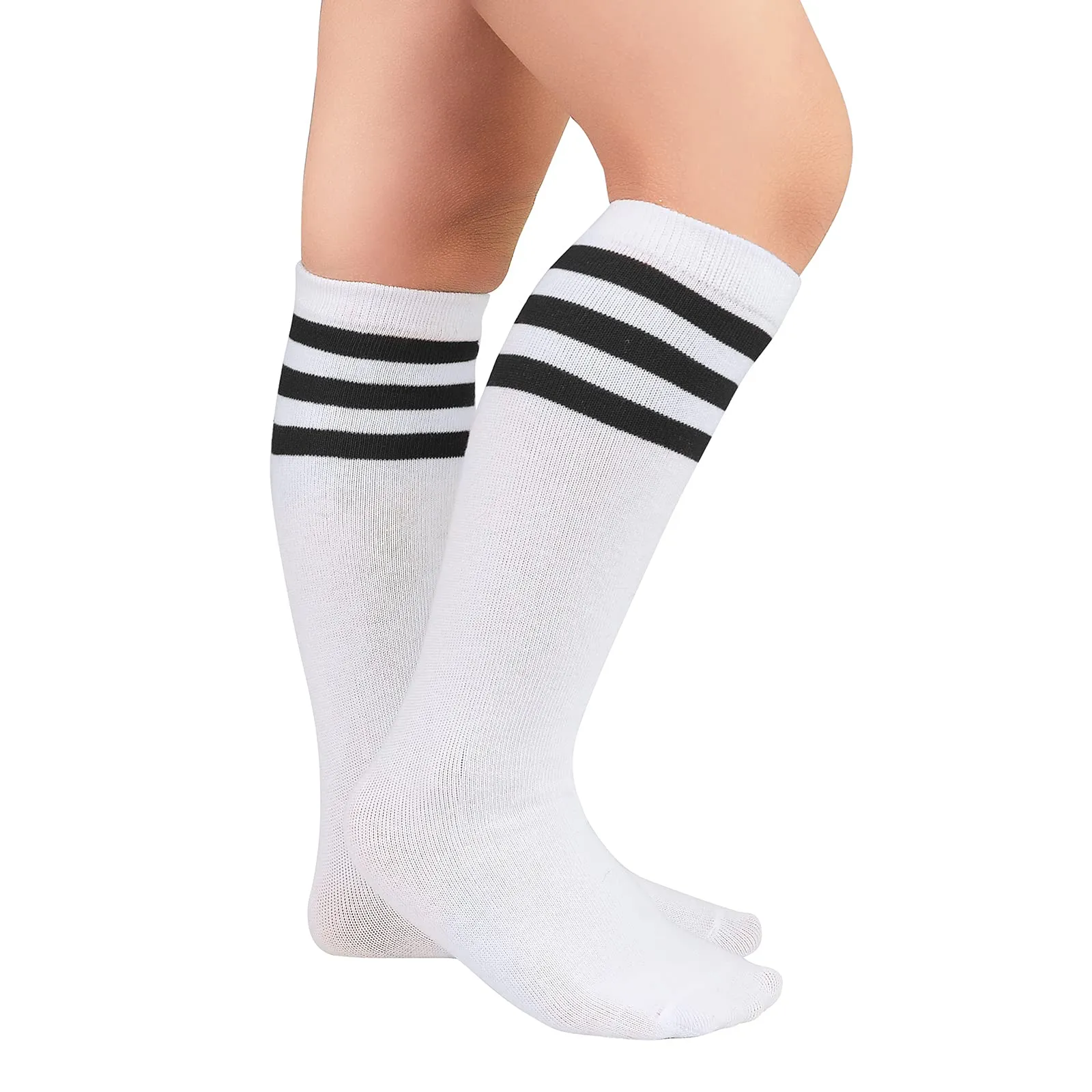 4 Pairs Toddler Soccer Socks Kids Soccer Socks Youth Football Soccer Socks Toddler Kids Knee High Socks Youth Softball Baseball Tube Socks Girls Boys 4 Pairs F L