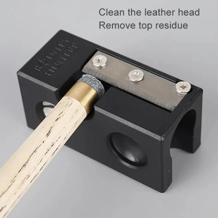 8 In 1 Billiard Cue Multi-function Leather Repair Tool Pole Head Sharpener Repairer Pencil Spinner Arc Grinder(Black)