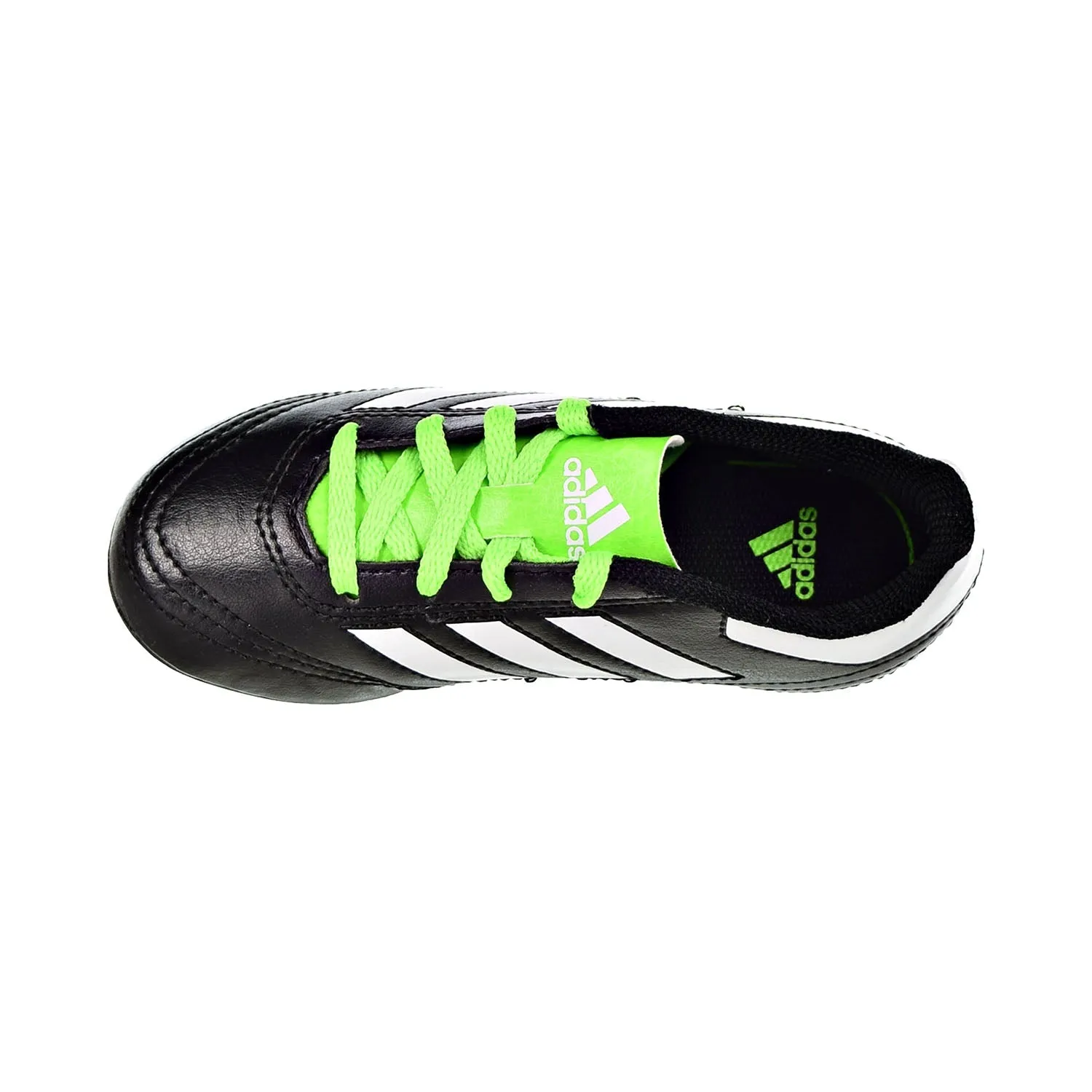 Adidas Goletto Firm Ground Cleats Kids Shoes Core Black/Cloud White/Solar Green