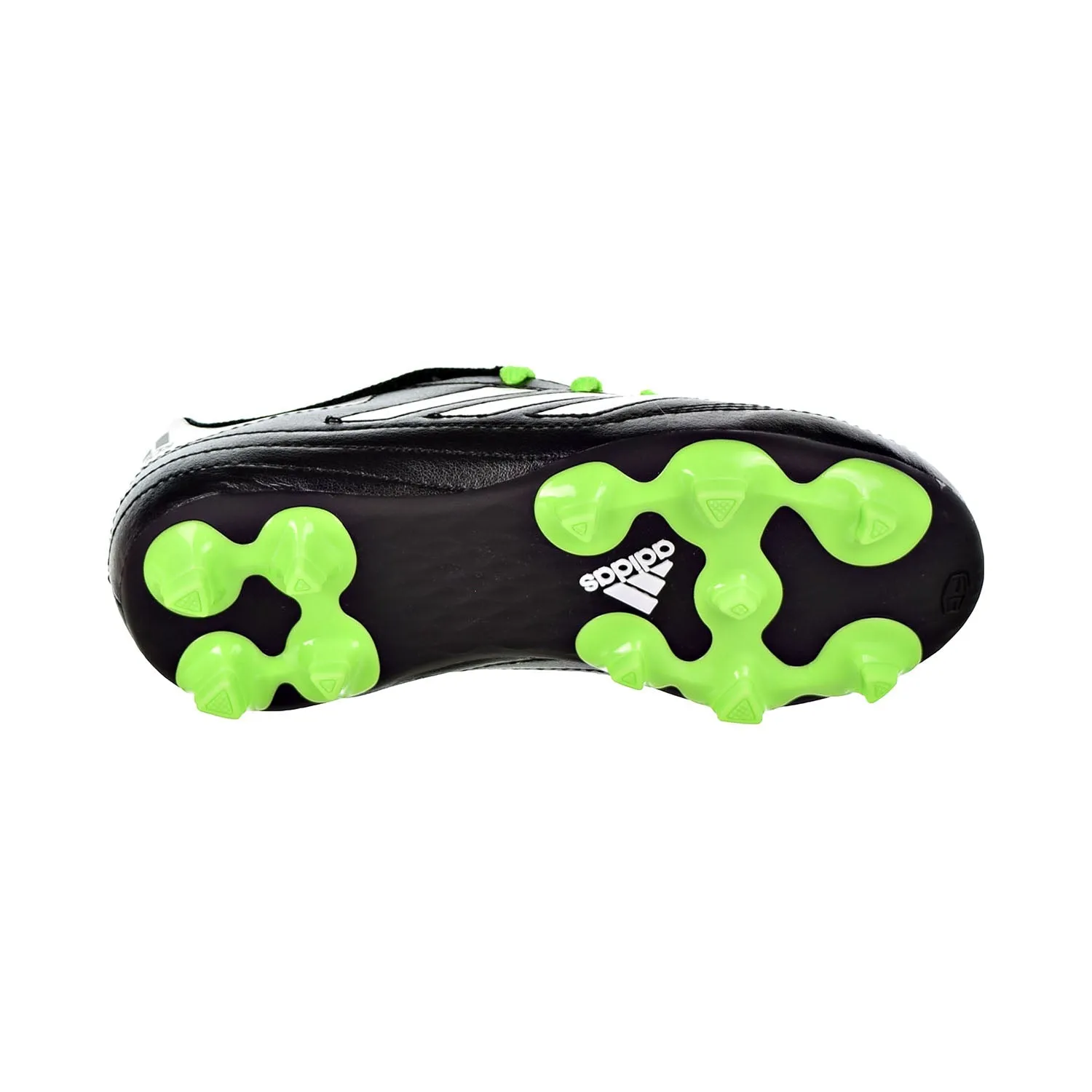 Adidas Goletto Firm Ground Cleats Kids Shoes Core Black/Cloud White/Solar Green