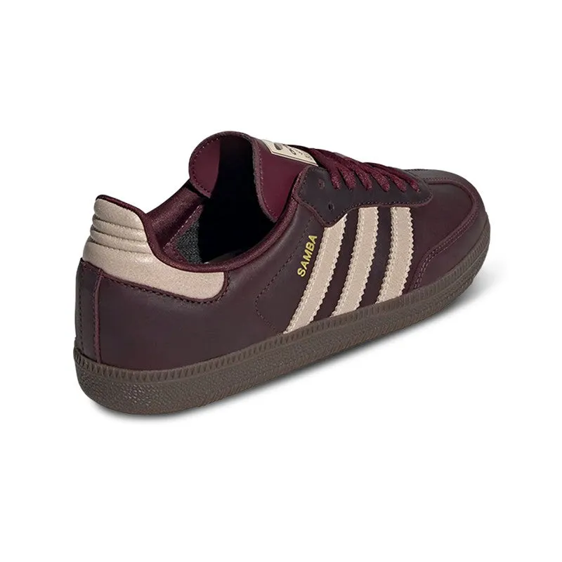 Adidas Originals Samba OG (Maroon/Crystald Sand/Gold) Women's Shoes IF7004
