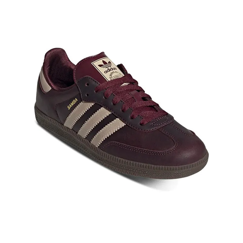 Adidas Originals Samba OG (Maroon/Crystald Sand/Gold) Women's Shoes IF7004