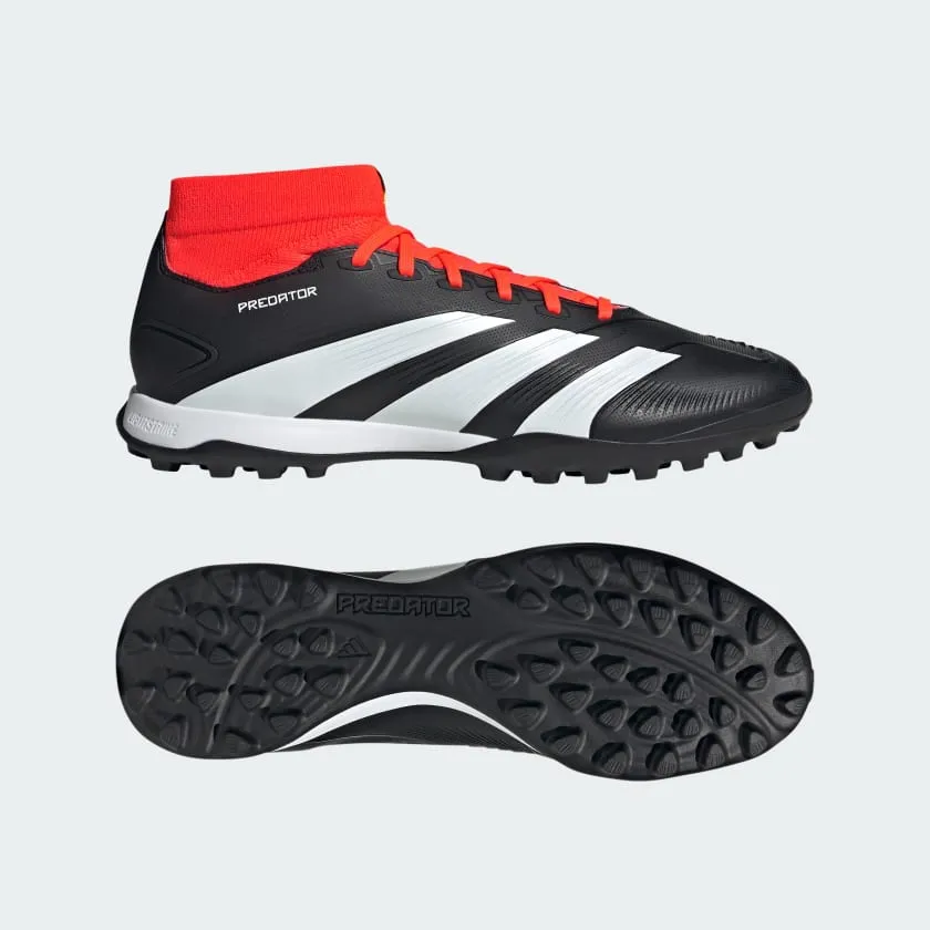adidas Predator League TF Turf Soccer Cleat - Core Black/White/Solar Red
