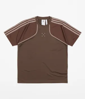 Adidas x Pop Trading Company Tech T-Shirt - Deepest Earth / Auburn / Clay Brown