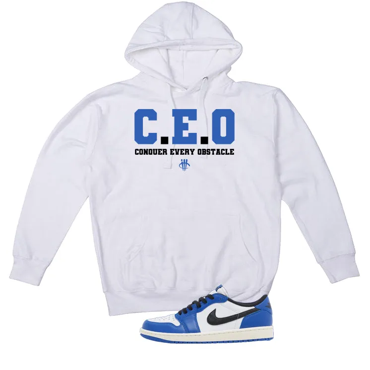 Air Jordan 1 Low OG Game Royal White T-Shirt (CEO)| illcurrency
