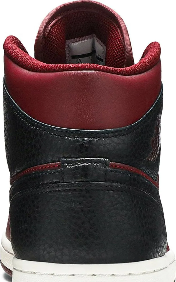 Air Jordan 1 Mid Reverse Banned, Dark Red