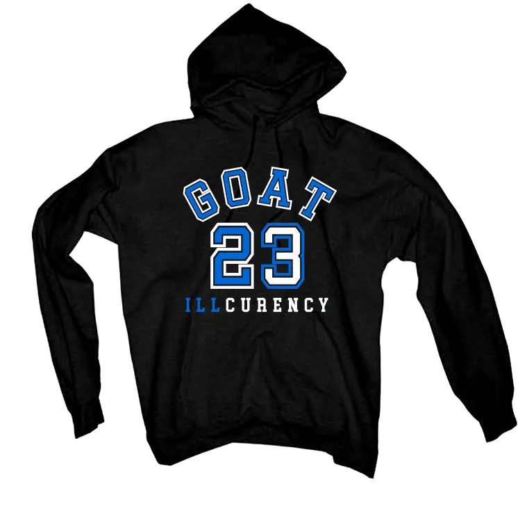 Air Jordan 1 Royal Reimagined | Illcurrency Black T-Shirt (GOAT 23)