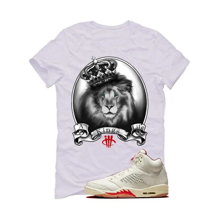 Air Jordan 5 El Grito White T-Shirt (A Kings Life)| illcurrency
