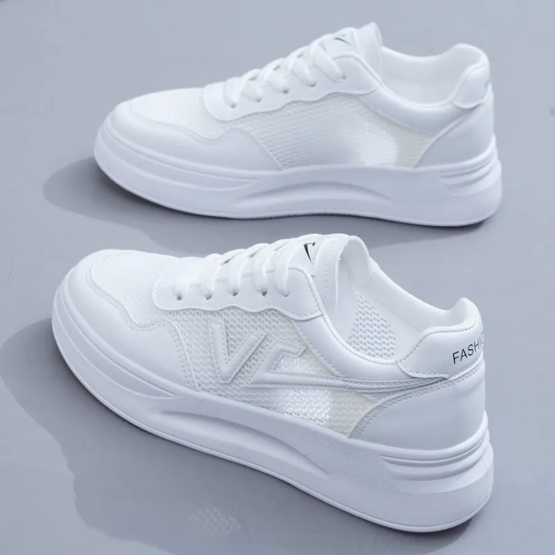 Amozae-Women's Sports Shoes Fashion Women Sneakers 2024 Leisure Round Head Comfortable All-match Shoes Mesh Breathable Zapatos Mujer