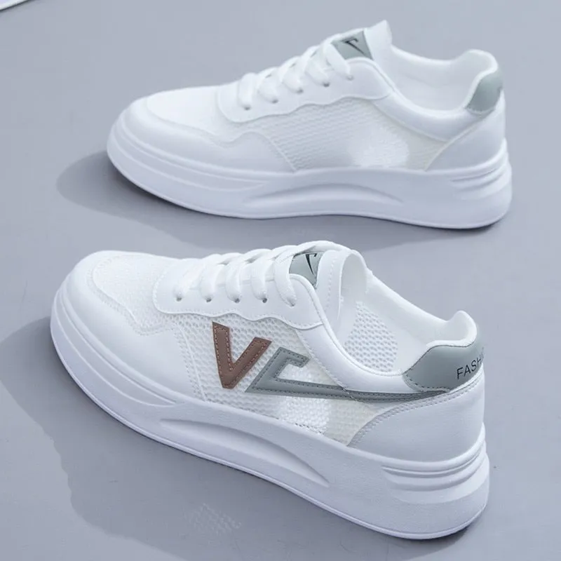 Amozae-Women's Sports Shoes Fashion Women Sneakers 2024 Leisure Round Head Comfortable All-match Shoes Mesh Breathable Zapatos Mujer