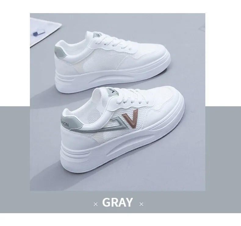 Amozae-Women's Sports Shoes Fashion Women Sneakers 2024 Leisure Round Head Comfortable All-match Shoes Mesh Breathable Zapatos Mujer