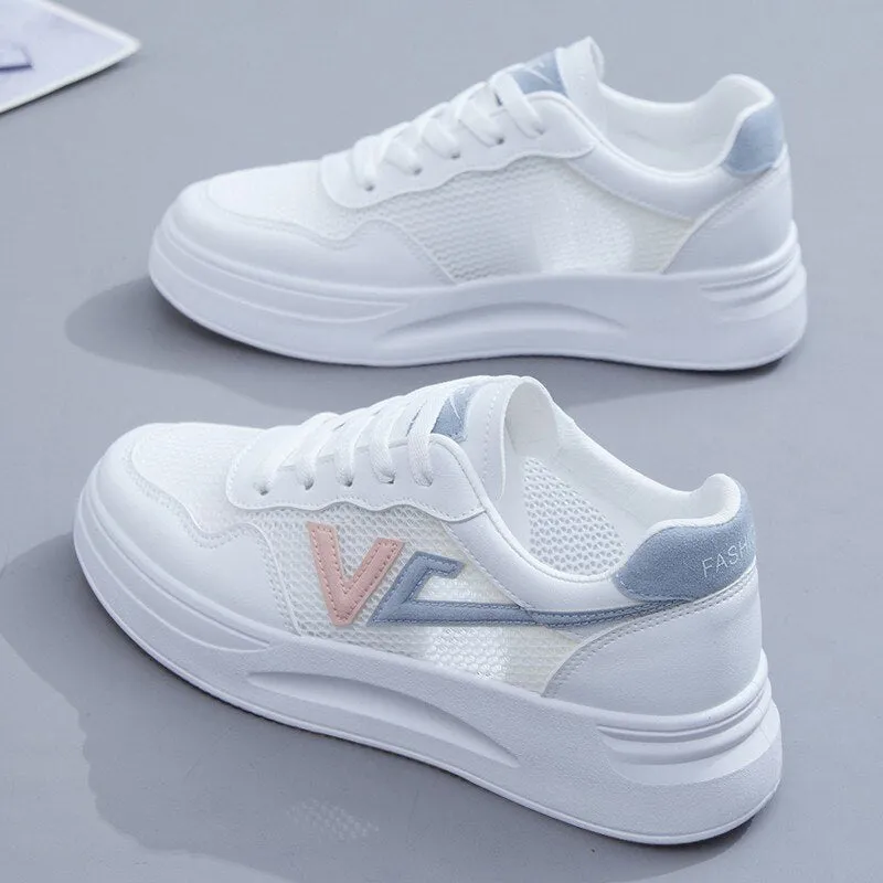 Amozae-Women's Sports Shoes Fashion Women Sneakers 2024 Leisure Round Head Comfortable All-match Shoes Mesh Breathable Zapatos Mujer
