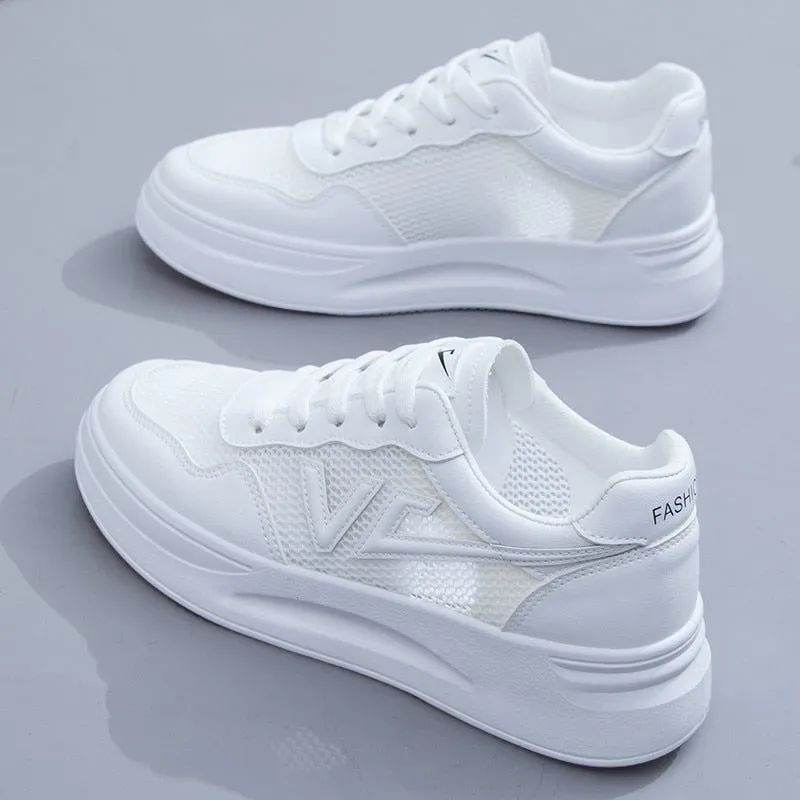 Amozae-Women's Sports Shoes Fashion Women Sneakers 2024 Leisure Round Head Comfortable All-match Shoes Mesh Breathable Zapatos Mujer