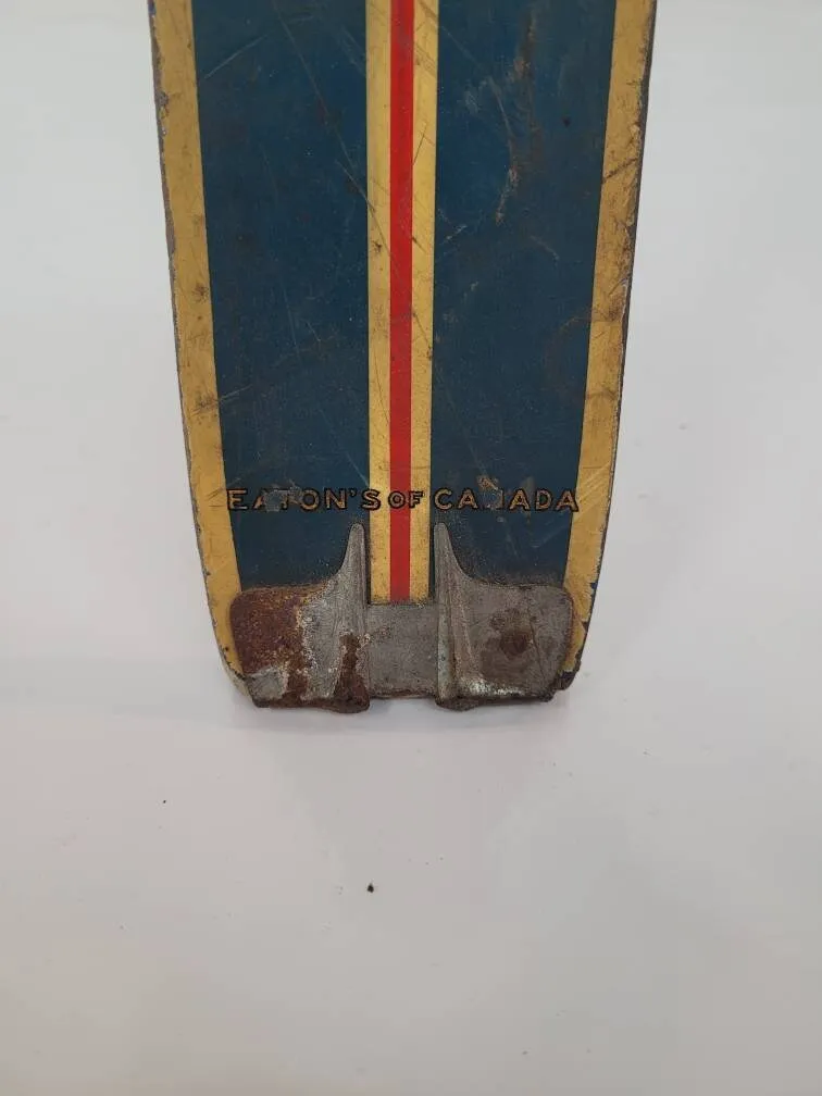Antique Wooden Skis Lombi Jr. Brand