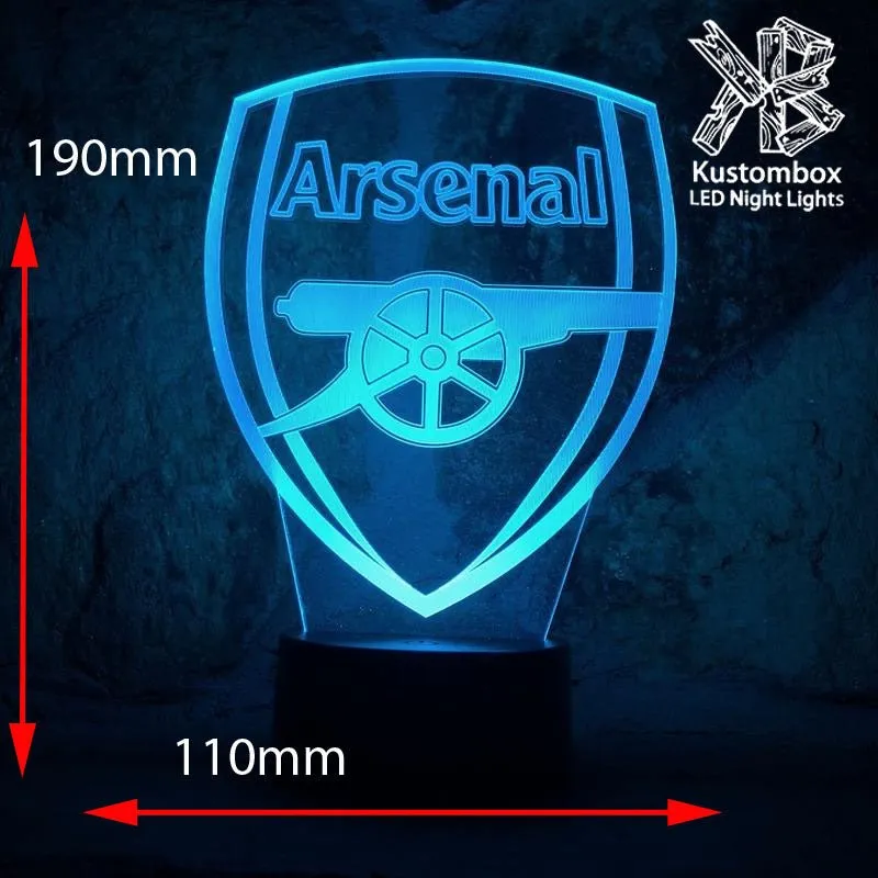 ARSENAL Football Club Soccer 3D LED Night Light Lamp