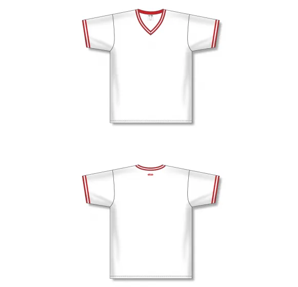 Athletic Knit (AK) S1333A-209 Adult White/Red Soccer Jersey