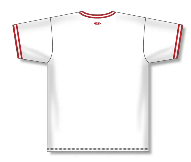 Athletic Knit (AK) S1333A-209 Adult White/Red Soccer Jersey
