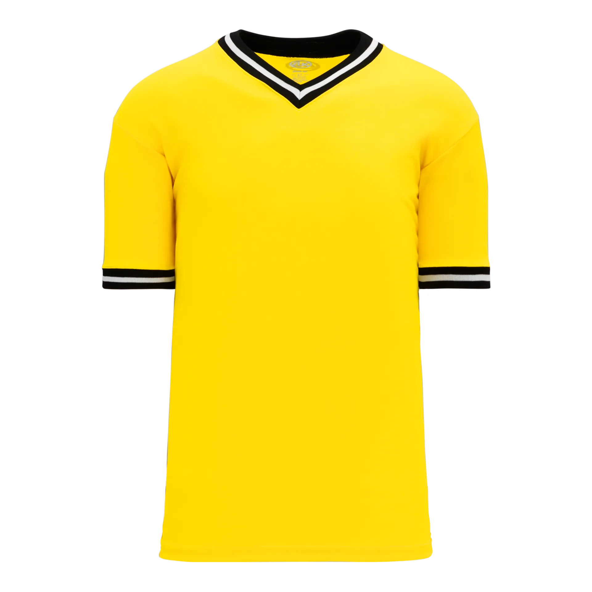 Athletic Knit (AK) S1333A-256 Adult Maize/Black/White Soccer Jersey