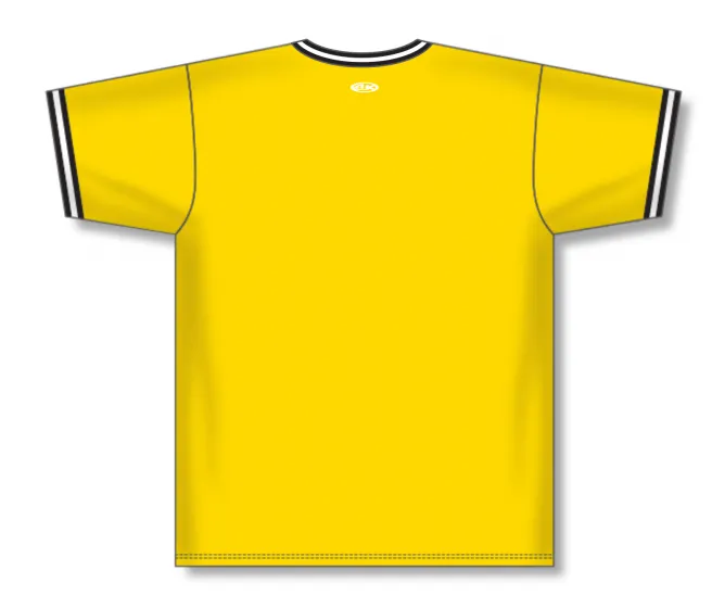 Athletic Knit (AK) S1333A-256 Adult Maize/Black/White Soccer Jersey