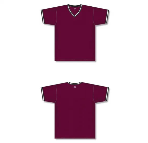Athletic Knit (AK) S1333A-443 Adult Maroon/Black/White Soccer Jersey