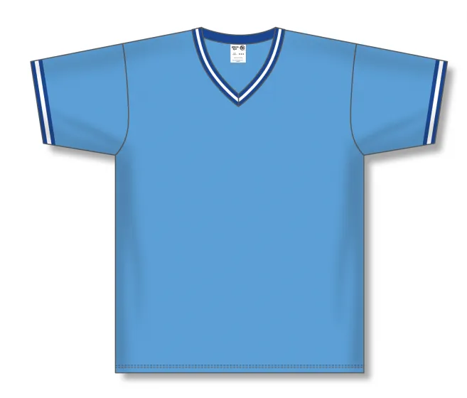 Athletic Knit (AK) S1333A-476 Adult Sky Blue/Royal Blue/White Soccer Jersey