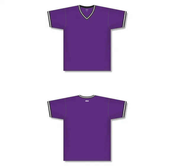 Athletic Knit (AK) S1333Y-438 Youth Purple/Black/White Soccer Jersey