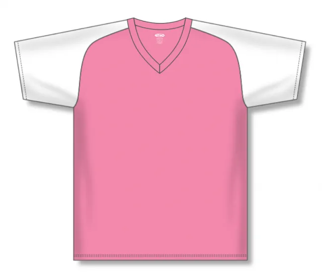 Athletic Knit (AK) S1375L-275 Ladies Pink/White Soccer Jersey
