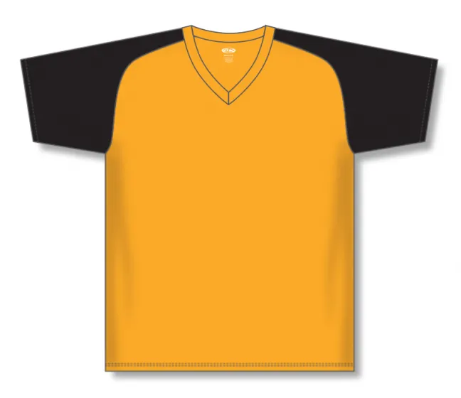 Athletic Knit (AK) S1375M-213 Mens Gold/Black Soccer Jersey
