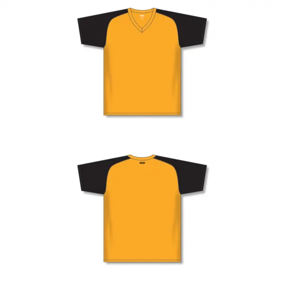 Athletic Knit (AK) S1375M-213 Mens Gold/Black Soccer Jersey