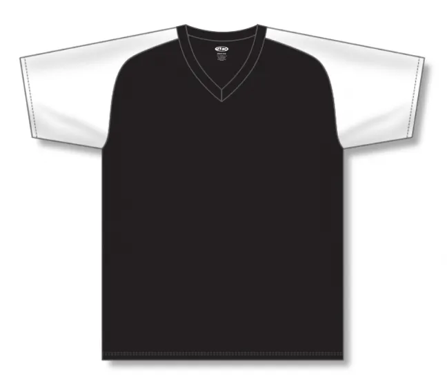 Athletic Knit (AK) S1375M-221 Mens Black/White Soccer Jersey