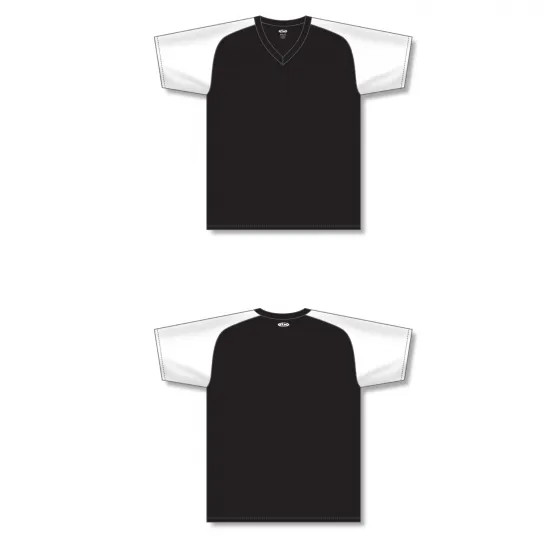 Athletic Knit (AK) S1375M-221 Mens Black/White Soccer Jersey
