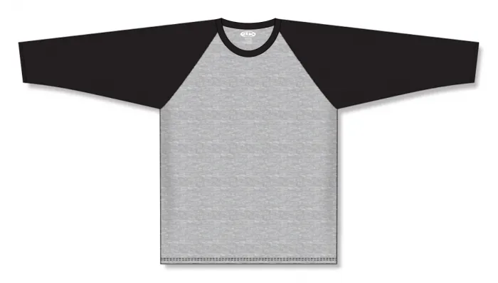 Athletic Knit (AK) S1846A-920 Adult Heather Grey/Black Soccer Jersey