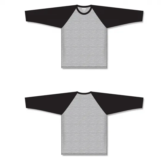 Athletic Knit (AK) S1846A-920 Adult Heather Grey/Black Soccer Jersey