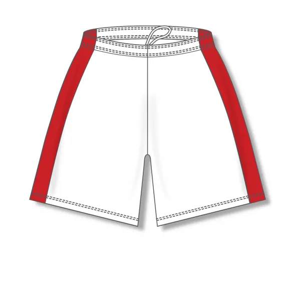 Athletic Knit (AK) SS9145M-209 Mens White/Red Pro Soccer Shorts