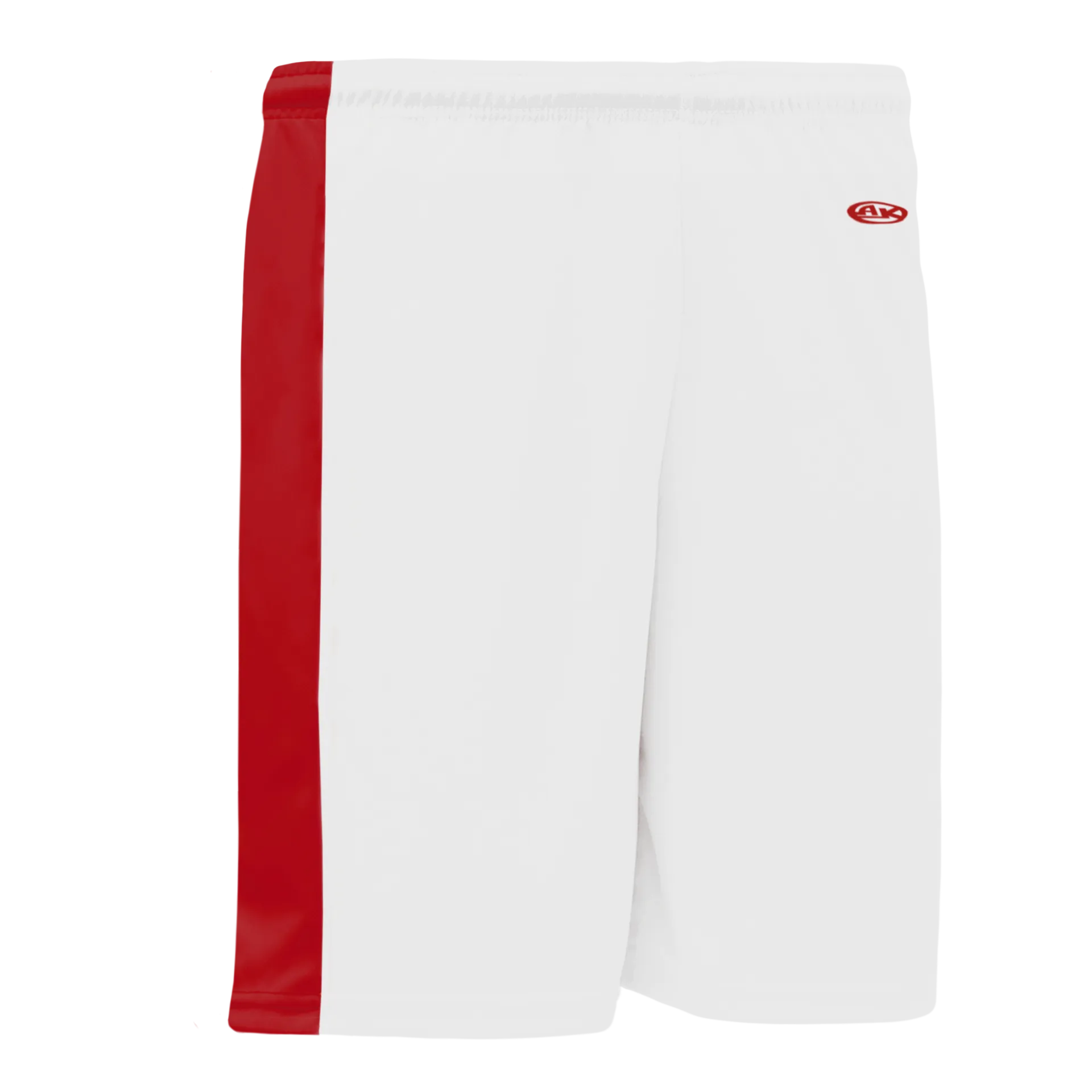 Athletic Knit (AK) SS9145M-209 Mens White/Red Pro Soccer Shorts