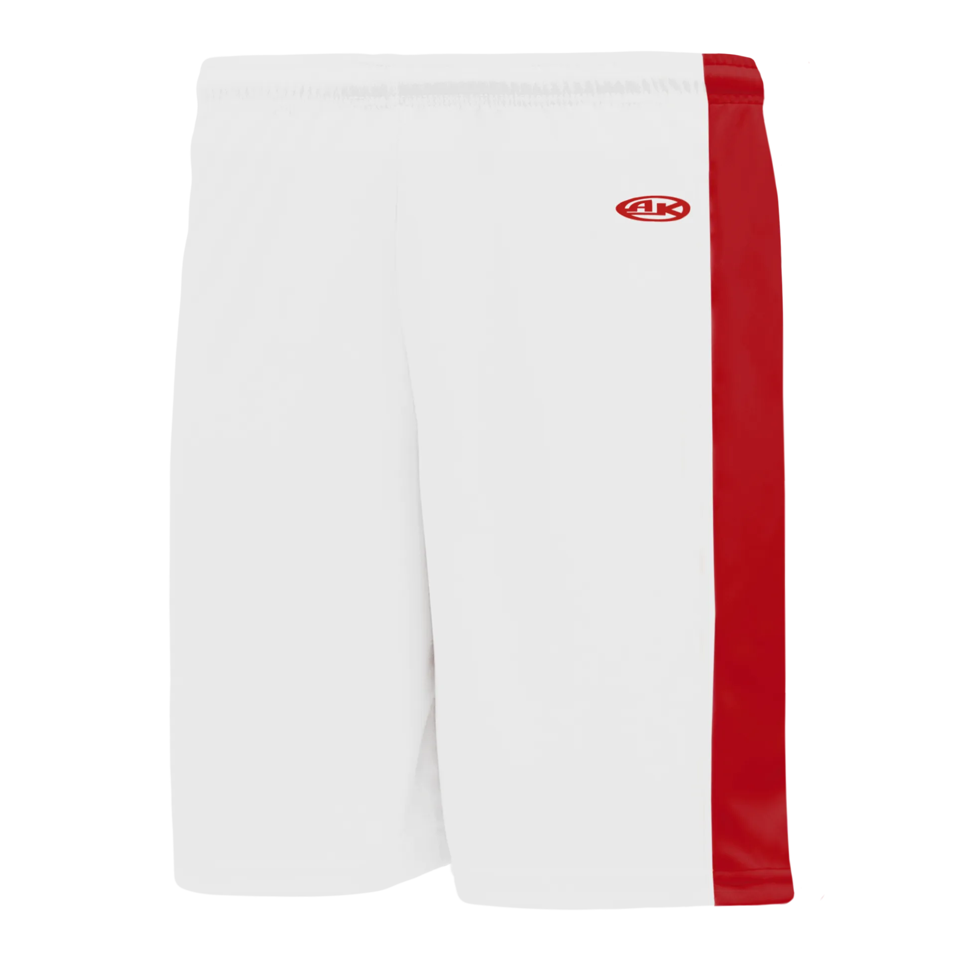 Athletic Knit (AK) SS9145M-209 Mens White/Red Pro Soccer Shorts