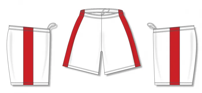 Athletic Knit (AK) SS9145M-209 Mens White/Red Pro Soccer Shorts