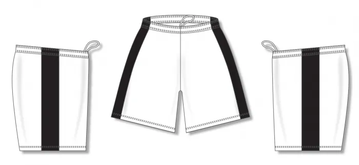 Athletic Knit (AK) SS9145M-222 Mens White/Black Pro Soccer Shorts