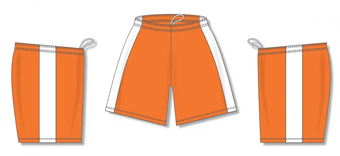 Athletic Knit (AK) SS9145M-238 Mens Orange/White Pro Soccer Shorts