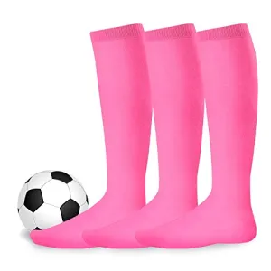 Athletic Sports Socks for Teens Cushion Socks Rugby Soccer Football Softball Socks 3-Pairs (Junior (7-9), Dk Green)