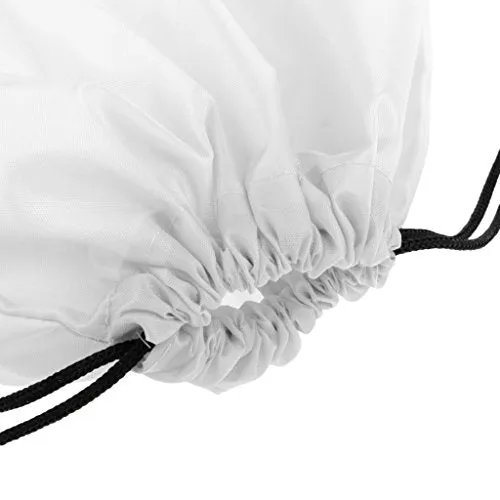 Baoblaze Drawstring Backpack RuckSack Waterproof Travelling Clothes Shoes Carry Bag - White