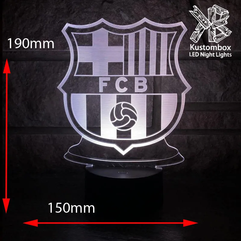 BARCELONA Football Soccer Club 3D LED Night Light Lamp