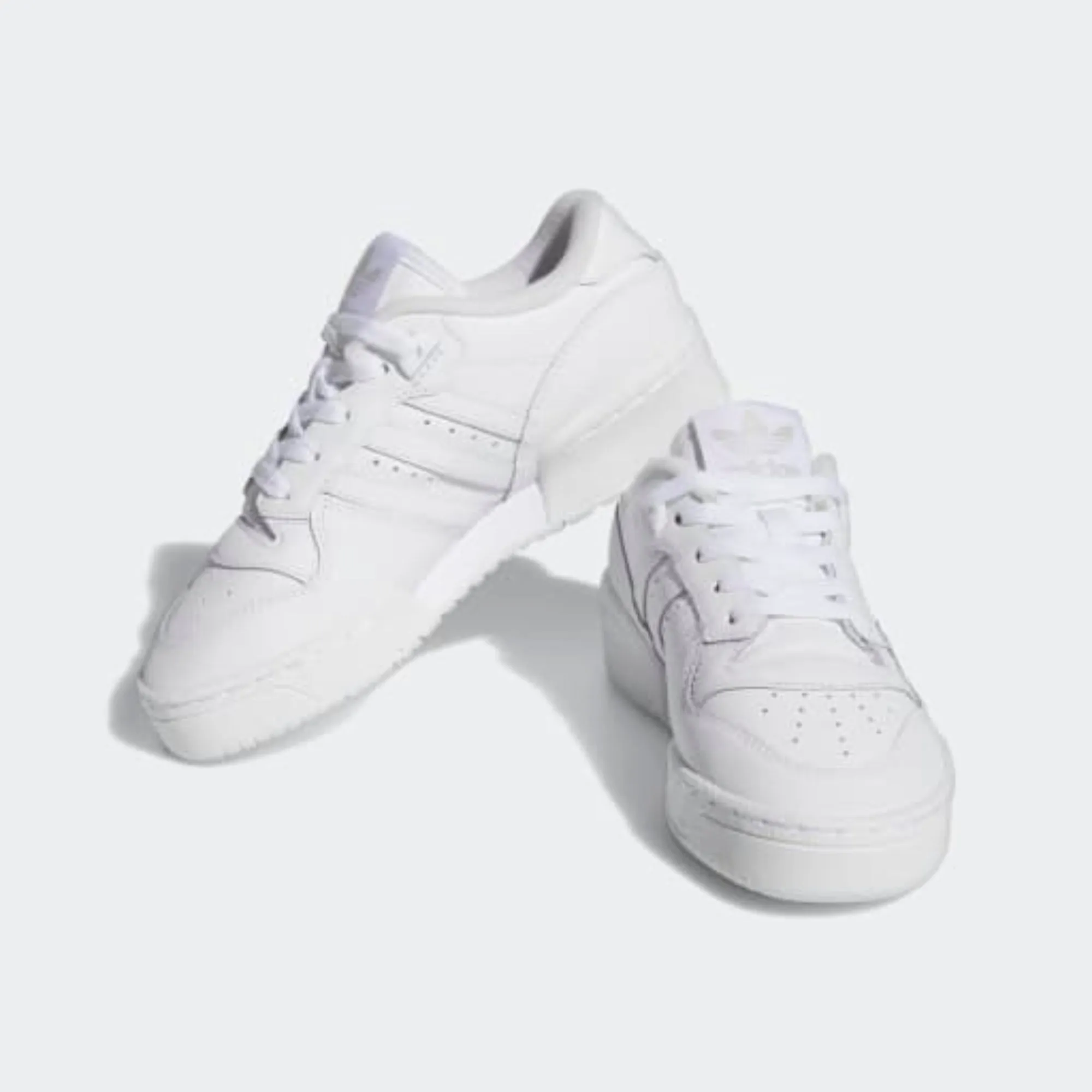 Big Kids' Adidas Rivalry Low "Cloud White Grey"