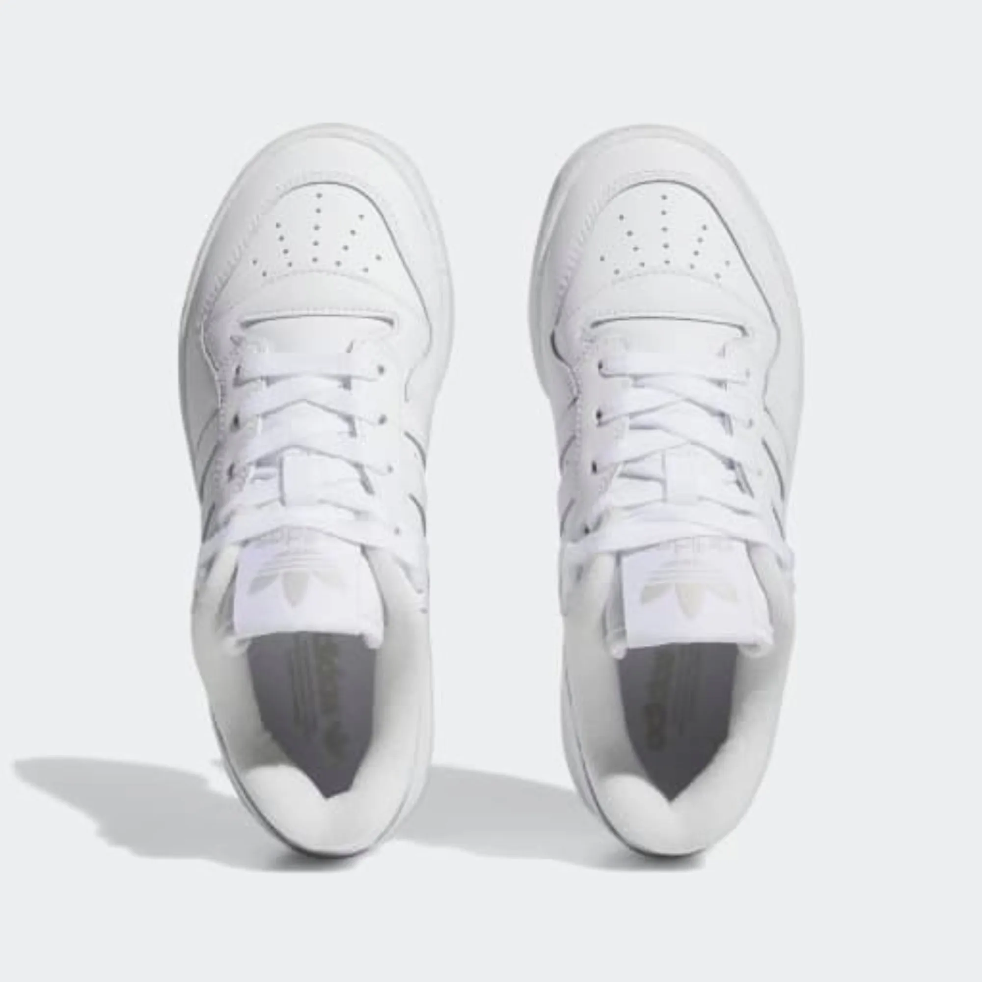 Big Kids' Adidas Rivalry Low "Cloud White Grey"