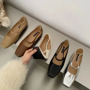 binfenxie  -   Spring New Women Sliver Flat Shoes Fashion Shallow Slip On Ladies Casual Ballet Shoes Outdoor Casual Soft Ballerina Shoe