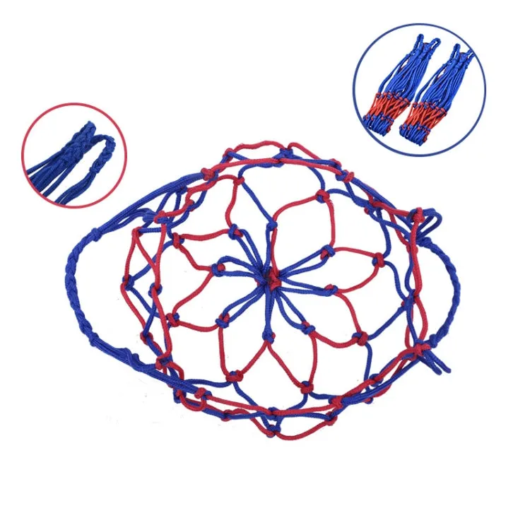 Bold Solid Mesh Ball Storage Bag(Blue White)