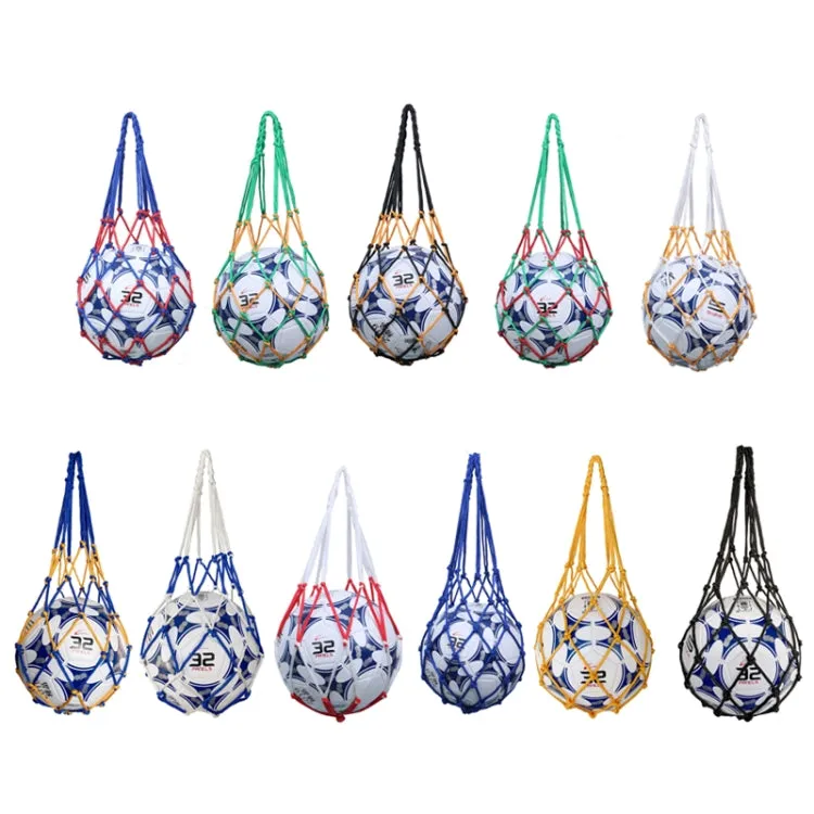 Bold Solid Mesh Ball Storage Bag(Blue White)