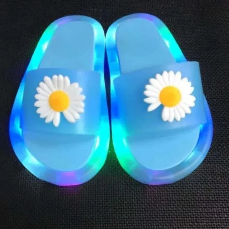 Cartoon Animals Prints Lighted Slippers