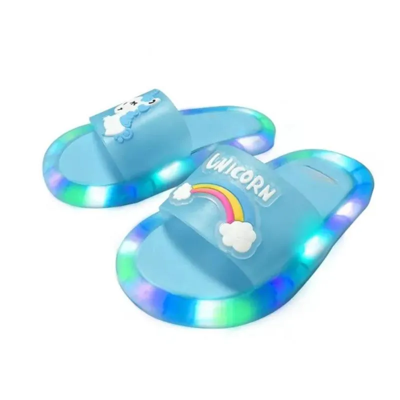 Cartoon Animals Prints Lighted Slippers