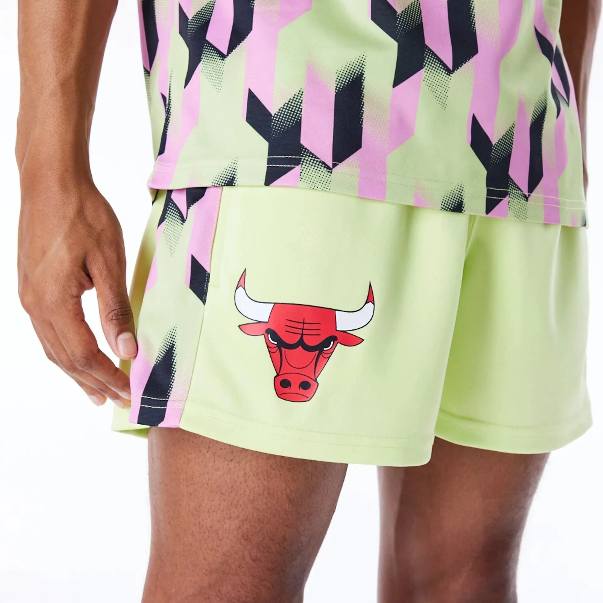 Chicago Bulls NBA Soccer Pastel Green Short Shorts
